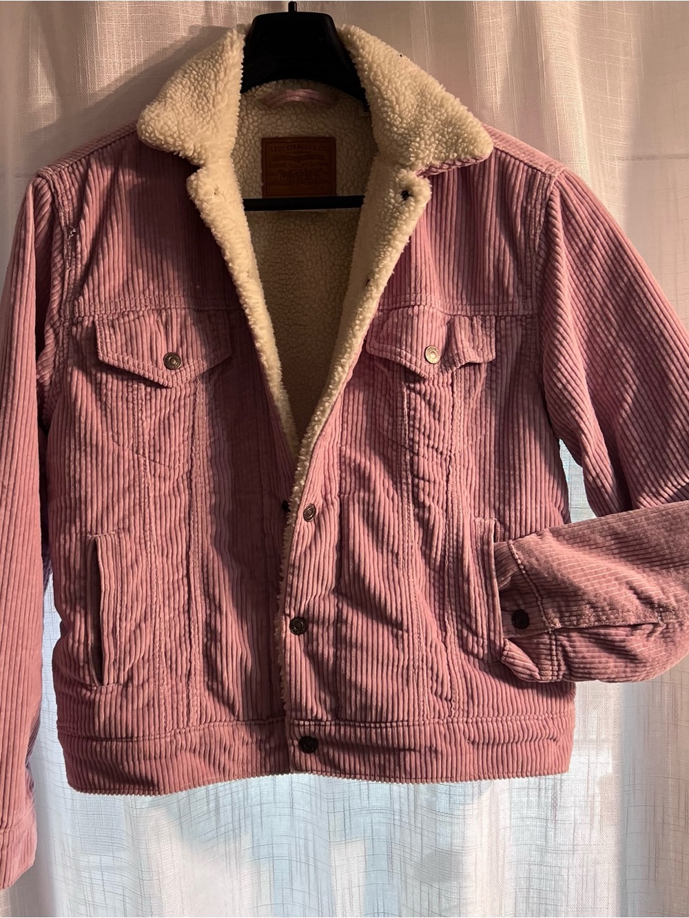 Levi's Pink Corduroy Sherpa Jacket